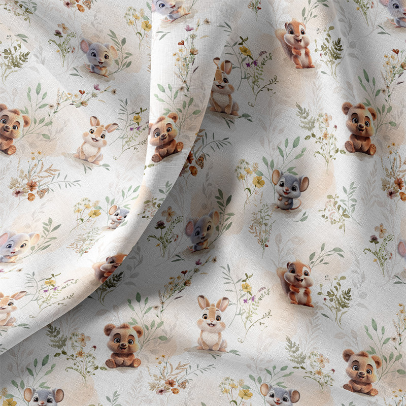 Printed Cotton ZAMOURS White / Natural
